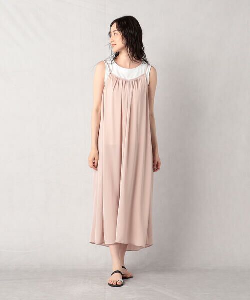 COMME CA ISM / コムサイズム ロング・マキシ丈ワンピース | 【セットアイテム】柄編みニット＆ヴィンテージサテンワンピース | 詳細4