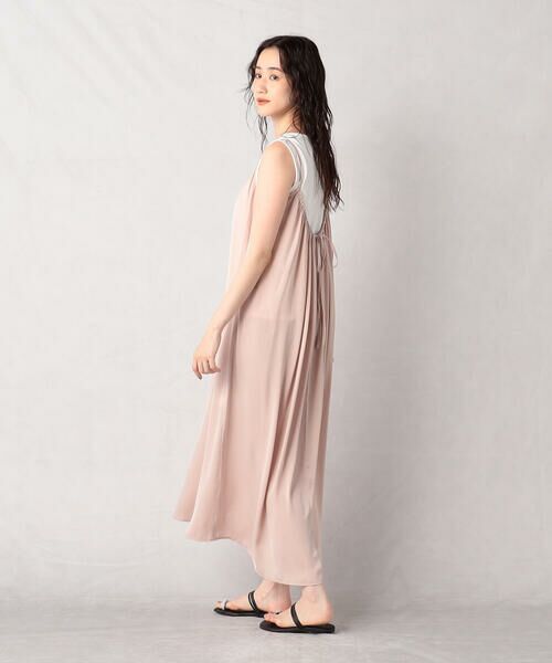 COMME CA ISM / コムサイズム ロング・マキシ丈ワンピース | 【セットアイテム】柄編みニット＆ヴィンテージサテンワンピース | 詳細5