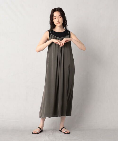 COMME CA ISM / コムサイズム ロング・マキシ丈ワンピース | 【セットアイテム】柄編みニット＆ヴィンテージサテンワンピース | 詳細20