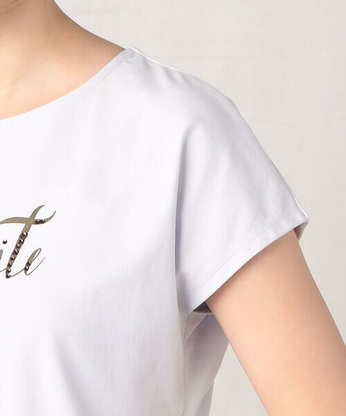 COMME CA ISM / コムサイズム カットソー | キラキラ ラインストーン ロゴＴシャツ | 詳細7