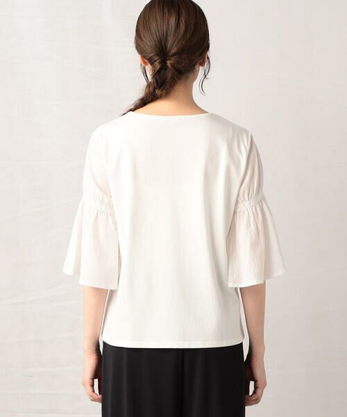 COMME CA ISM / コムサイズム カットソー | シャーリング フレアースリーブ プルオーバー | 詳細6