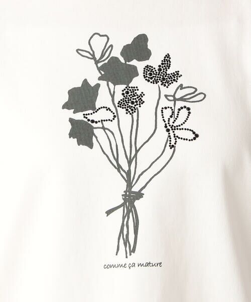 COMME CA ISM / コムサイズム Tシャツ | 花束プリントTシャツ | 詳細9