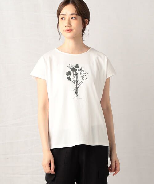 COMME CA ISM / コムサイズム Tシャツ | 花束プリントTシャツ | 詳細2