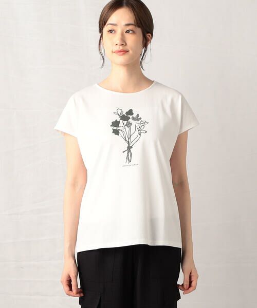 COMME CA ISM / コムサイズム Tシャツ | 花束プリントTシャツ | 詳細3