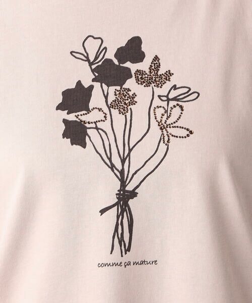 COMME CA ISM / コムサイズム Tシャツ | 花束プリントTシャツ | 詳細12