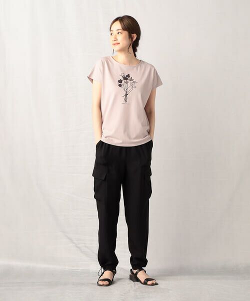 COMME CA ISM / コムサイズム Tシャツ | 花束プリントTシャツ | 詳細10