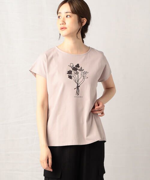 COMME CA ISM / コムサイズム Tシャツ | 花束プリントTシャツ | 詳細11