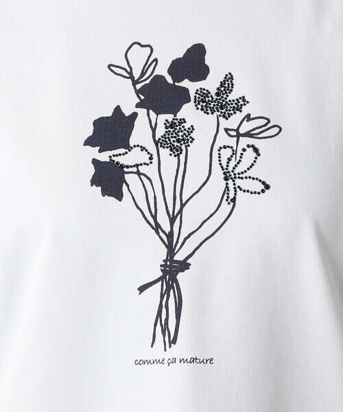 COMME CA ISM / コムサイズム Tシャツ | 花束プリントTシャツ | 詳細16