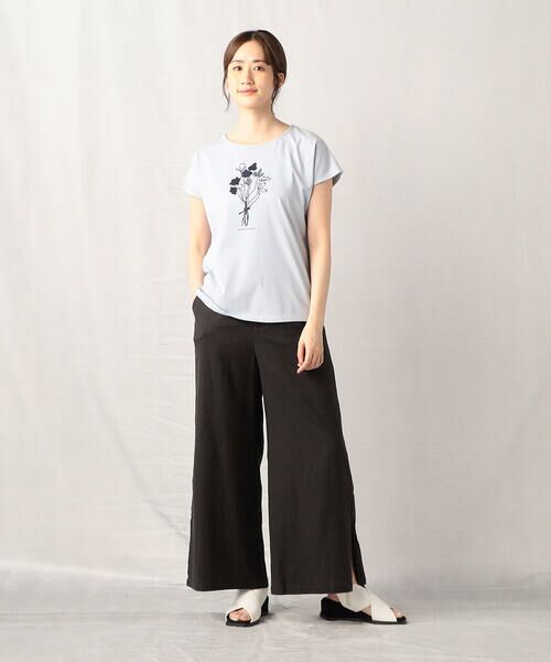 COMME CA ISM / コムサイズム Tシャツ | 花束プリントTシャツ | 詳細13