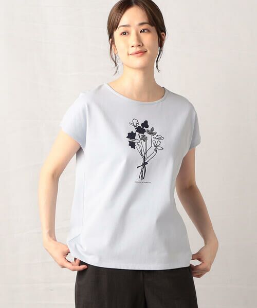 COMME CA ISM / コムサイズム Tシャツ | 花束プリントTシャツ | 詳細15