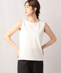 COMME CA ISM / コムサイズム タンクトップ | 刺繍入り ラウンドネック タンクトップ