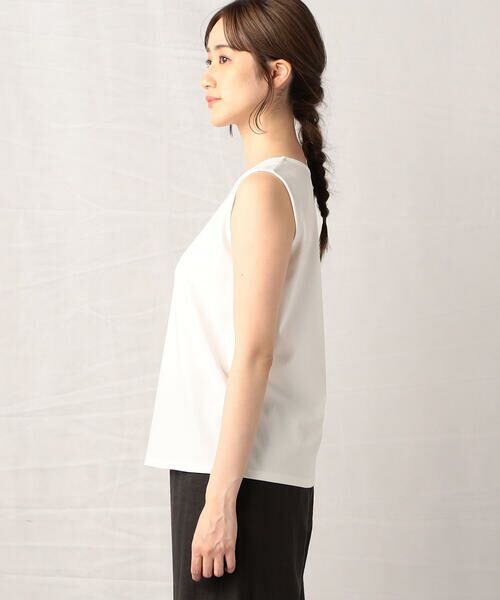 COMME CA ISM / コムサイズム タンクトップ | 刺繍入り ラウンドネック タンクトップ | 詳細5