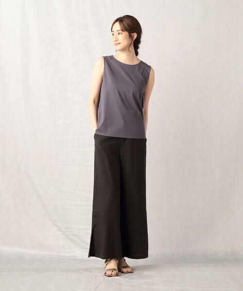 COMME CA ISM / コムサイズム タンクトップ | 刺繍入り ラウンドネック タンクトップ | 詳細11