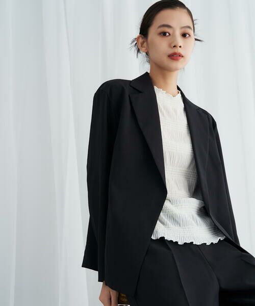 COMME CA ISM / コムサイズム カットソー | シャーリング5分袖カットソー | 詳細1