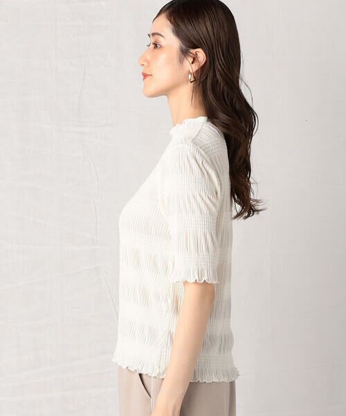 COMME CA ISM / コムサイズム カットソー | シャーリング5分袖カットソー | 詳細5