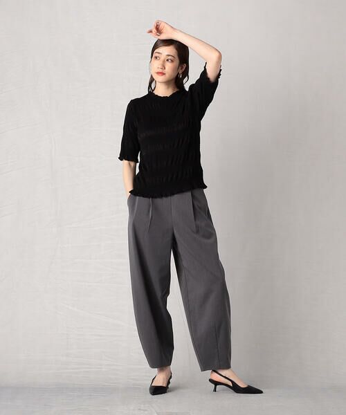 COMME CA ISM / コムサイズム カットソー | シャーリング5分袖カットソー | 詳細11