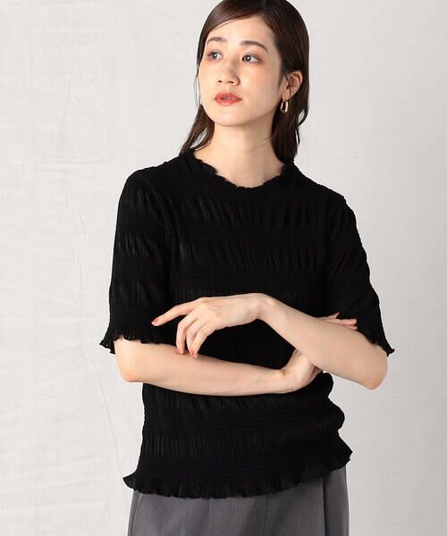 COMME CA ISM / コムサイズム カットソー | シャーリング5分袖カットソー | 詳細12