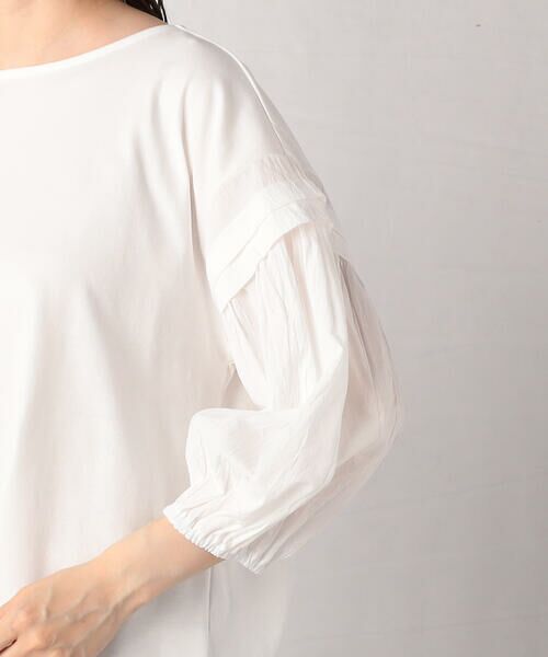 COMME CA ISM / コムサイズム カットソー | ボリュームスリーブ 布帛コンビカットソー | 詳細6