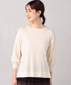 COMME CA ISM / コムサイズム ニット・セーター | 【ウォッシャブル】シルク混　五分袖ニット