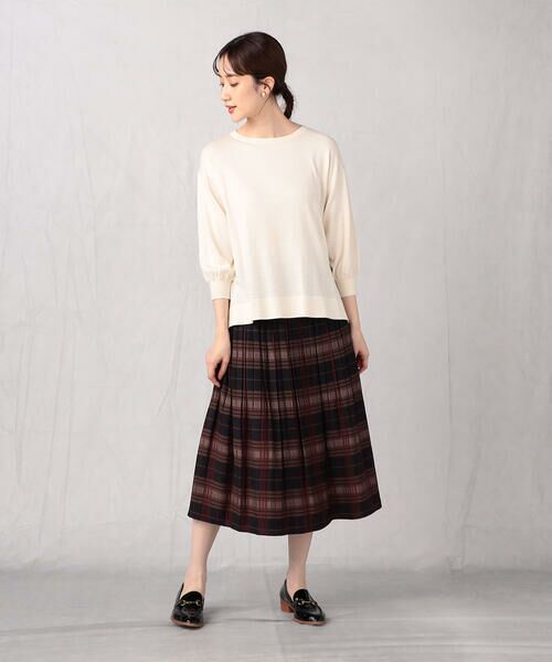 COMME CA ISM / コムサイズム ニット・セーター | 【ウォッシャブル】シルク混　五分袖ニット | 詳細1