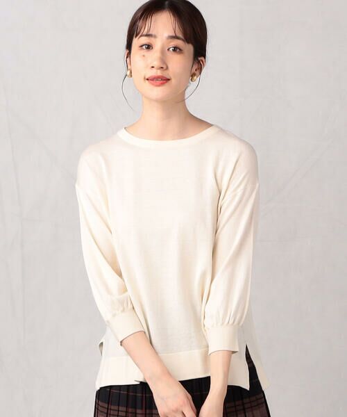 COMME CA ISM / コムサイズム ニット・セーター | 【ウォッシャブル】シルク混　五分袖ニット | 詳細2