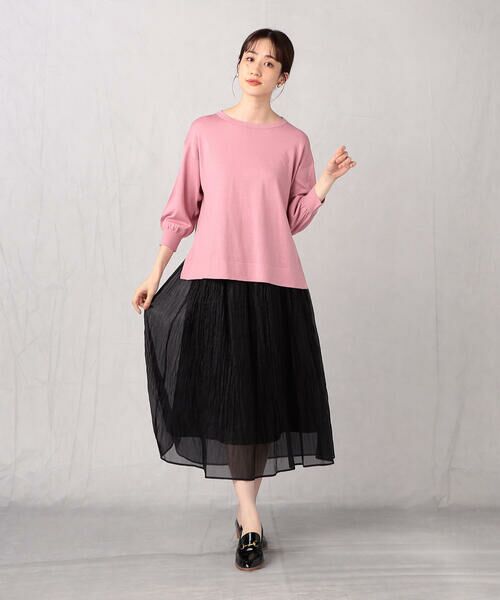 COMME CA ISM / コムサイズム ニット・セーター | 【ウォッシャブル】シルク混　五分袖ニット | 詳細5