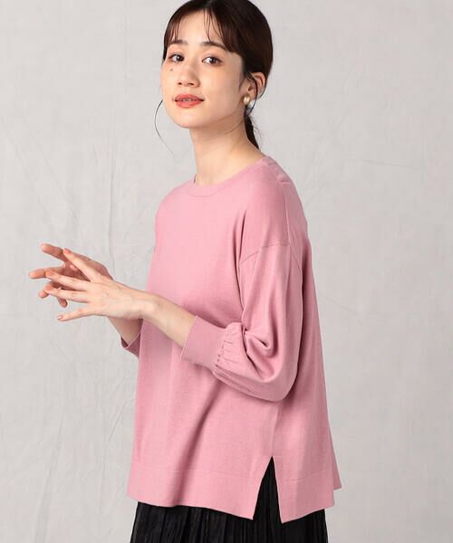 COMME CA ISM / コムサイズム ニット・セーター | 【ウォッシャブル】シルク混　五分袖ニット | 詳細6