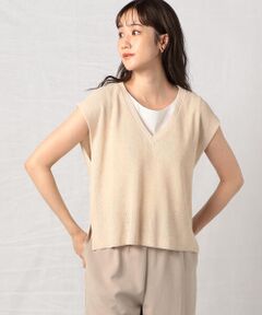 COMME CA ISM / コムサイズム ベスト | 深Ｖネック ＭＩＸニット ベスト