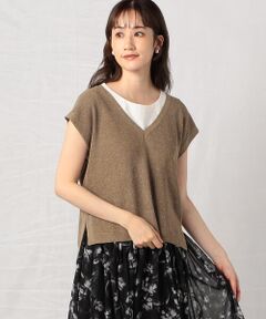 COMME CA ISM / コムサイズム ベスト | 深Ｖネック ＭＩＸニット ベスト