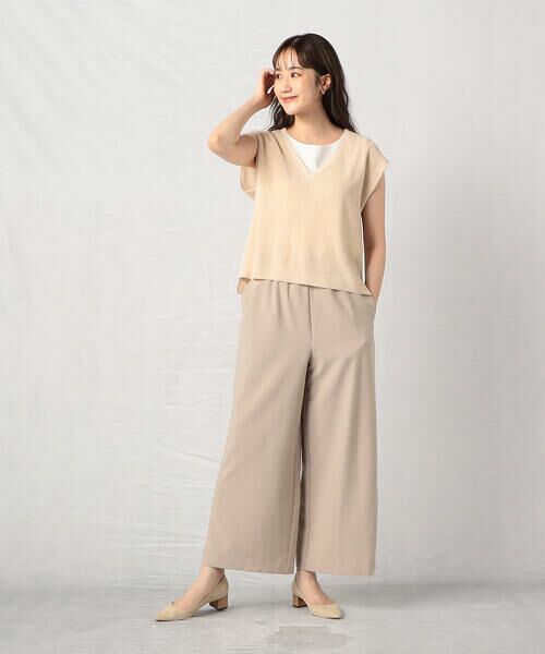 COMME CA ISM / コムサイズム ベスト | 深Vネック MIXニット ベスト | 詳細1