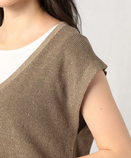 COMME CA ISM / コムサイズム ベスト | 深Vネック MIXニット ベスト | 詳細12