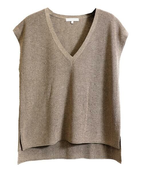 COMME CA ISM / コムサイズム ベスト | 深Vネック MIXニット ベスト | 詳細15