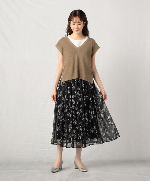 COMME CA ISM / コムサイズム ベスト | 深Vネック MIXニット ベスト | 詳細5