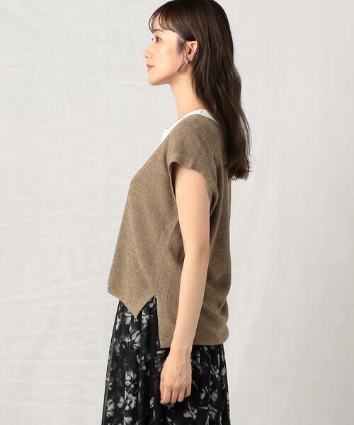 COMME CA ISM / コムサイズム ベスト | 深Vネック MIXニット ベスト | 詳細9