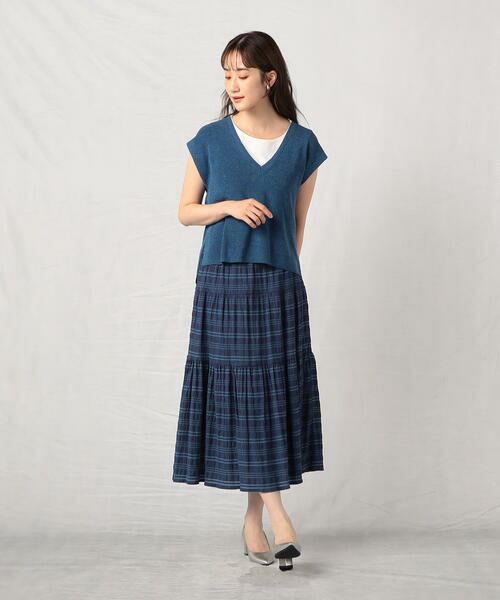 COMME CA ISM / コムサイズム ベスト | 深Vネック MIXニット ベスト | 詳細16