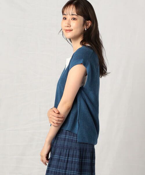 COMME CA ISM / コムサイズム ベスト | 深Vネック MIXニット ベスト | 詳細17