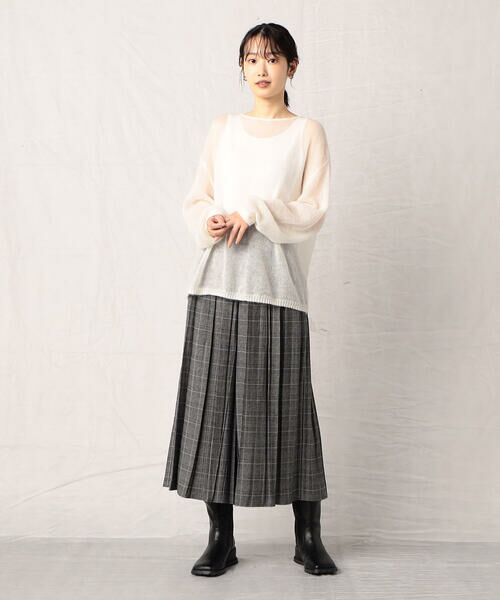 COMME CA ISM / コムサイズム ニット・セーター | モヘア混 ボートネック シアーニット | 詳細1