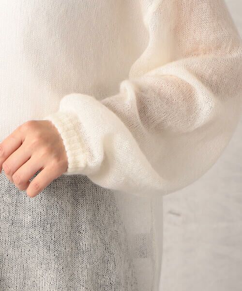 COMME CA ISM / コムサイズム ニット・セーター | モヘア混 ボートネック シアーニット | 詳細9