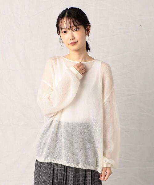 COMME CA ISM / コムサイズム ニット・セーター | モヘア混 ボートネック シアーニット | 詳細3