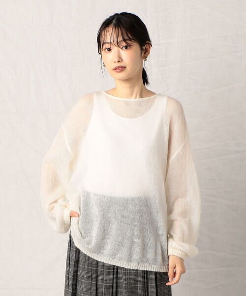COMME CA ISM / コムサイズム ニット・セーター | モヘア混 ボートネック シアーニット | 詳細4