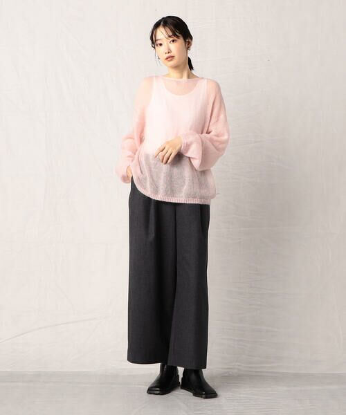 COMME CA ISM / コムサイズム ニット・セーター | モヘア混 ボートネック シアーニット | 詳細12