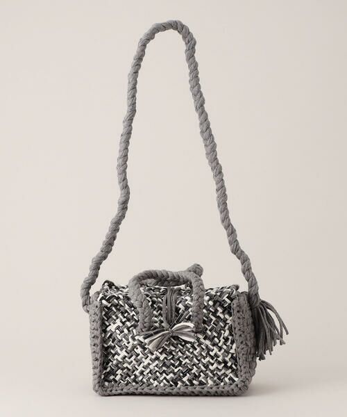 COMME CA ISM / コムサイズム ボストンバッグ | 【アップサイクル】ツィード調　手編みミニボストンショルダー | 詳細3