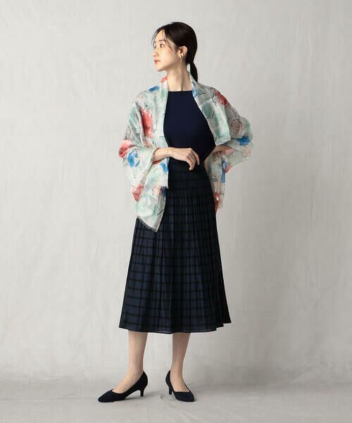 COMME CA ISM / コムサイズム マフラー・ショール・スヌード・ストール | 水彩フラワープリントストール | 詳細1