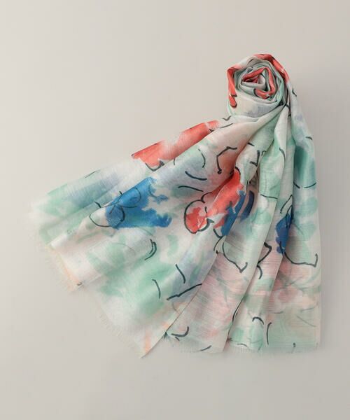 COMME CA ISM / コムサイズム マフラー・ショール・スヌード・ストール | 水彩フラワープリントストール | 詳細2