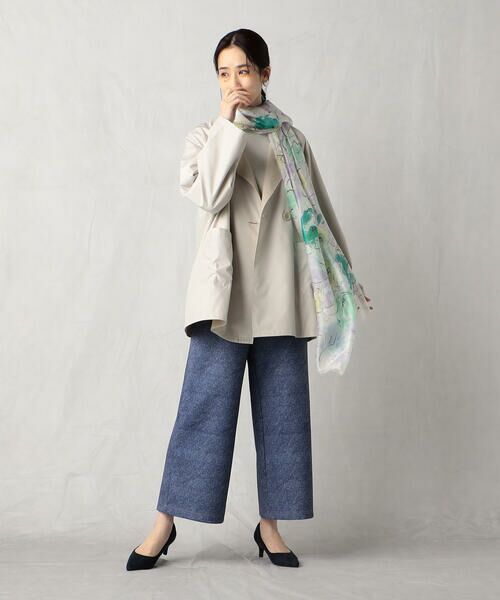 COMME CA ISM / コムサイズム マフラー・ショール・スヌード・ストール | 水彩フラワープリントストール | 詳細4