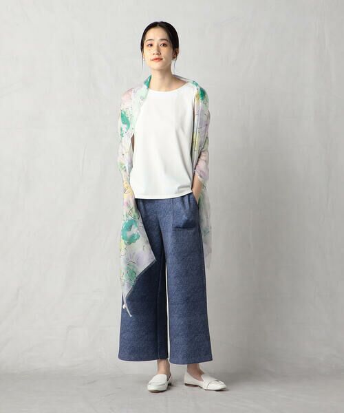 COMME CA ISM / コムサイズム マフラー・ショール・スヌード・ストール | 水彩フラワープリントストール | 詳細5