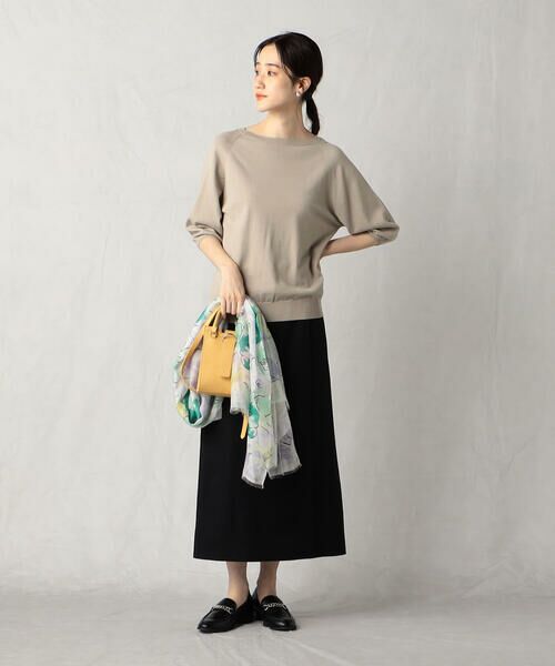 COMME CA ISM / コムサイズム マフラー・ショール・スヌード・ストール | 水彩フラワープリントストール | 詳細6