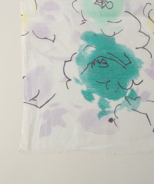 COMME CA ISM / コムサイズム マフラー・ショール・スヌード・ストール | 水彩フラワープリントストール | 詳細8