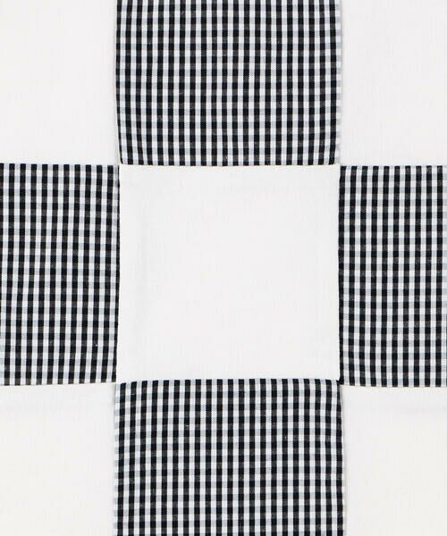 COMME CA ISM / コムサイズム Tシャツ | ギンガムチェック使い パッチワーク半袖Tシャツ | 詳細6
