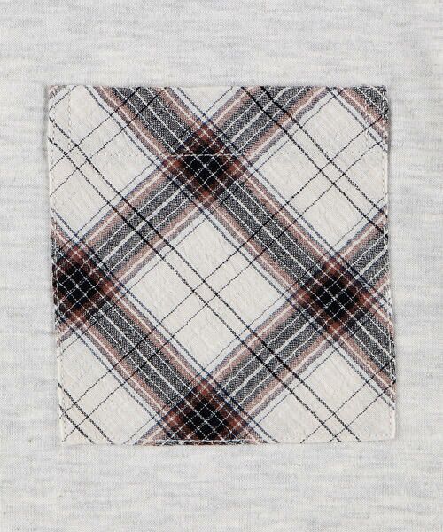 COMME CA ISM / コムサイズム Tシャツ | くしゅっとチェック 半袖切り替えTシャツ | 詳細2